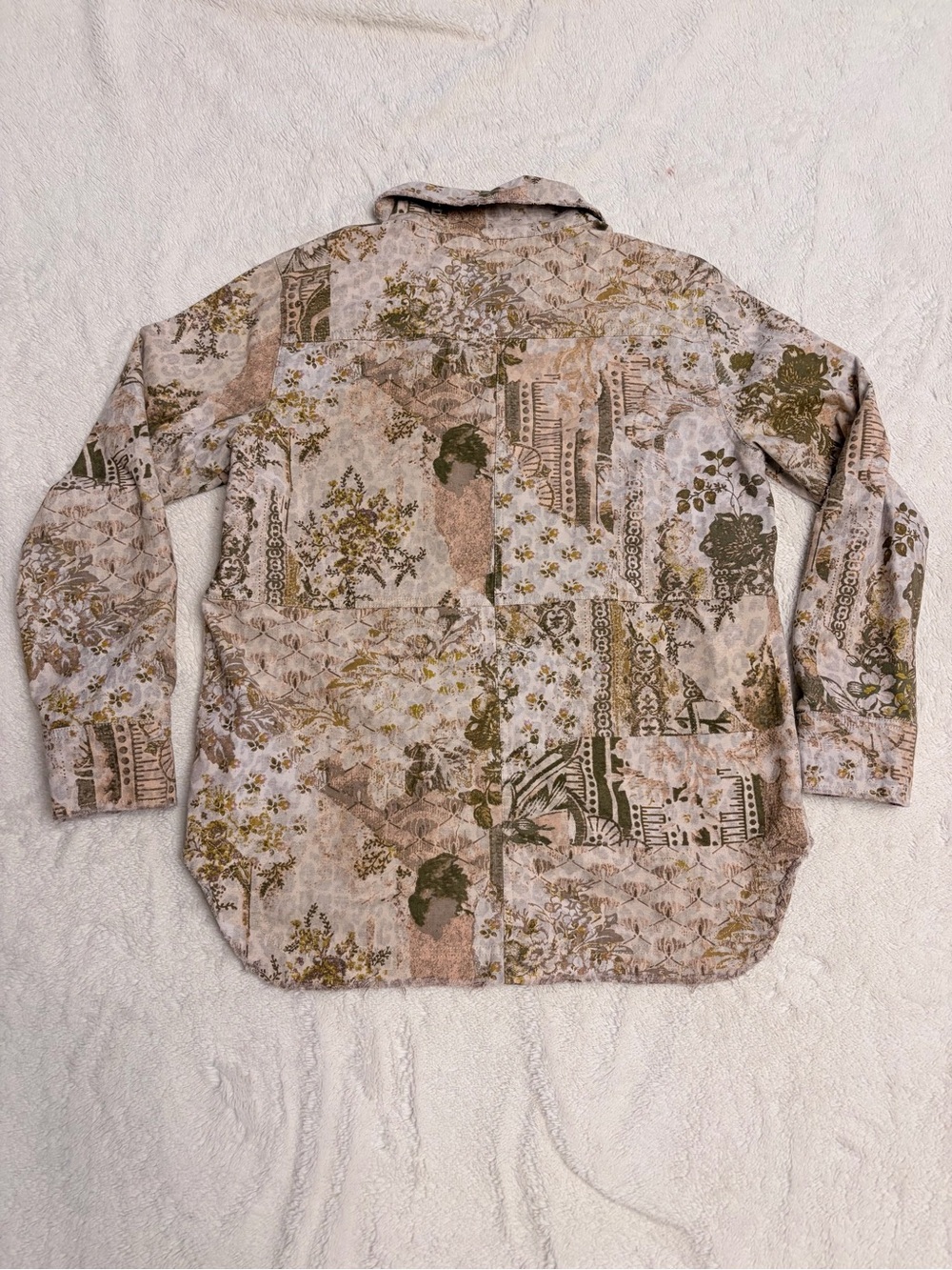 Anthropologie Pilcro Medium shirt jacket outdoor printed camo cheetah shacket - Picture 15 of 15